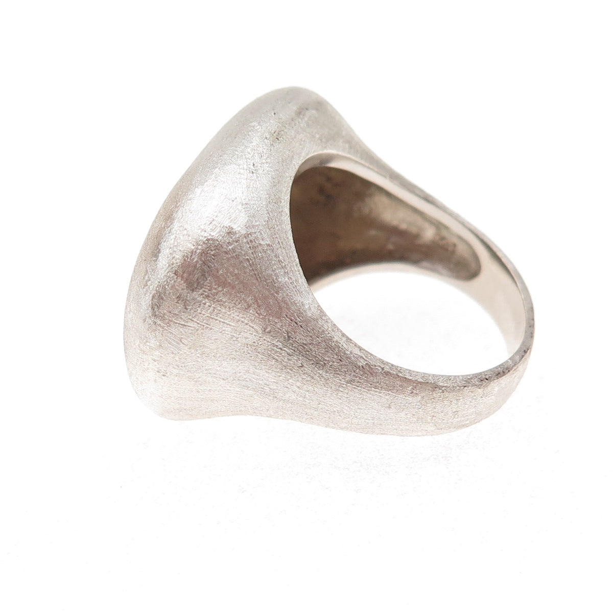 925 Sterling Silver Vintage Modernist Brushed Dome Ring Size 8.25