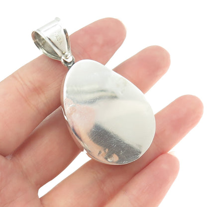 925 Sterling Silver Vintage Real Sea Shell Pendant