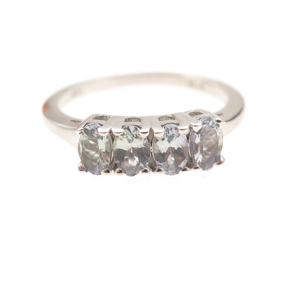 Chuck Clemency 925 Sterling Silver Real Oval-Cut Tanzanite Ring Size 7.25