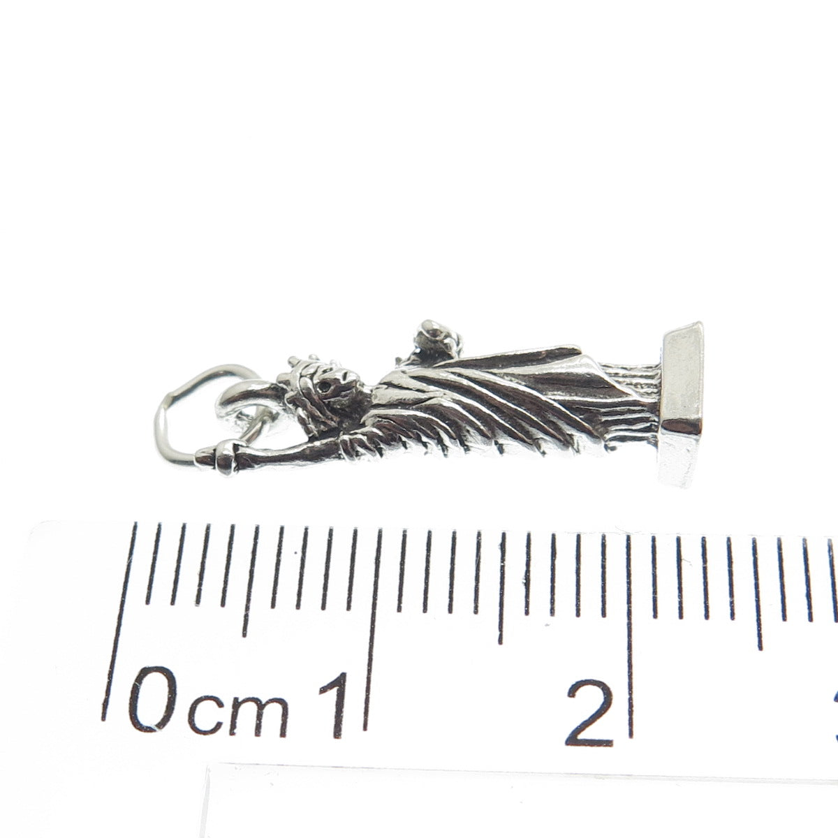 925 Sterling Silver Vintage Statue of Liberty 3D Pendant