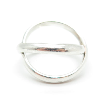925 Sterling Silver Vintage Crisscross Ring Size 6.5