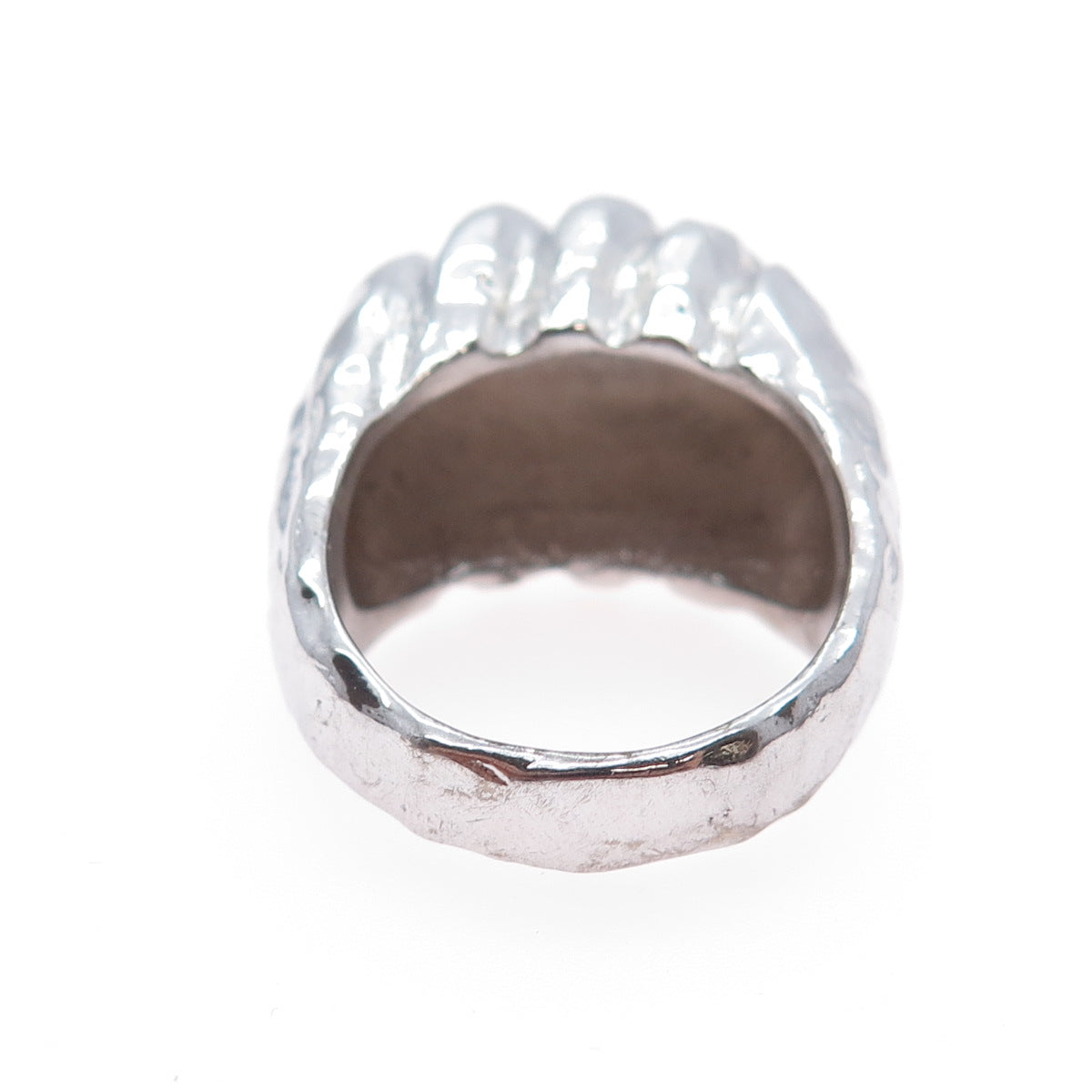 ESPO JOSEPH ESPOSITO 925 Sterling Silver Vintage Ribbed Dome Ring Size 9
