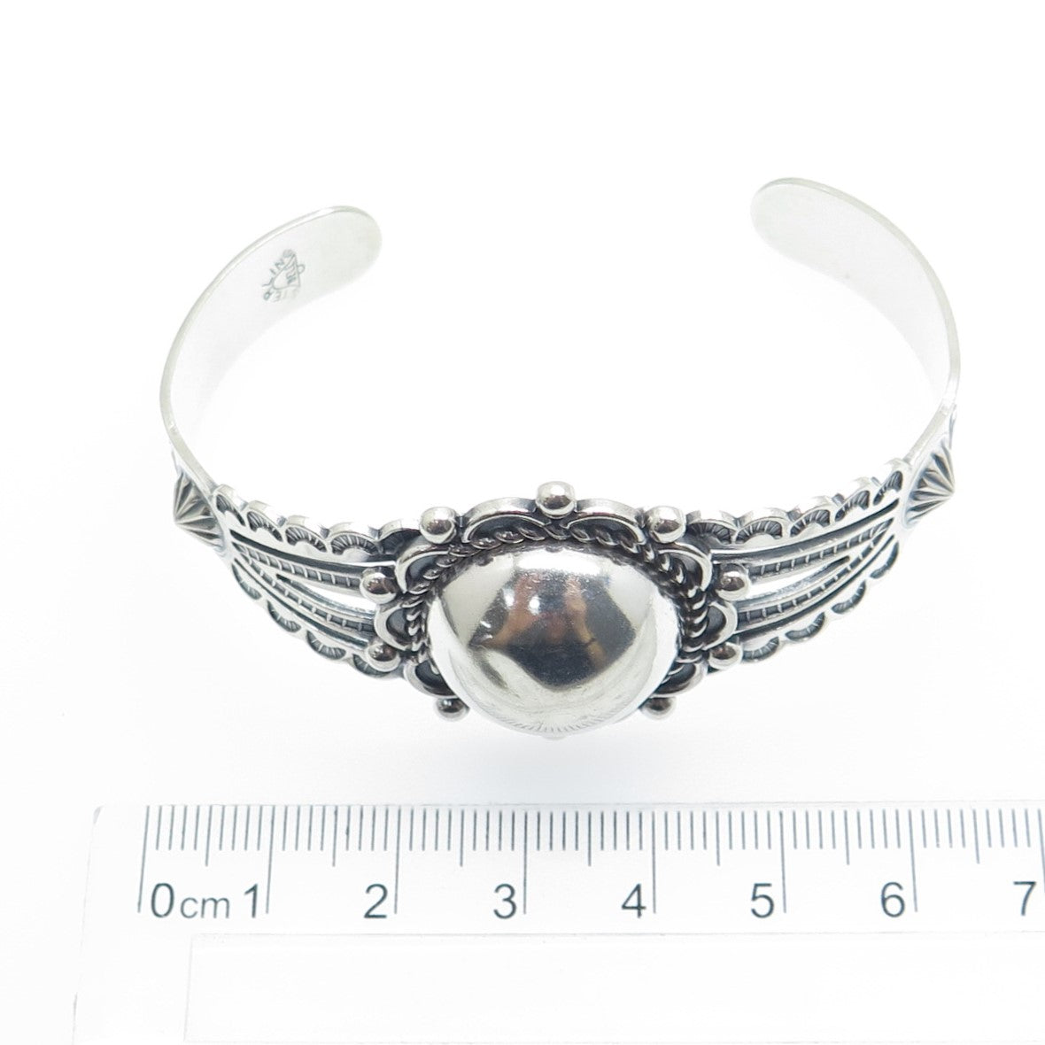 BELL TRADING POST Old Pawn Sterling Silver Vintage Floral Adjustable Bracelet 7"