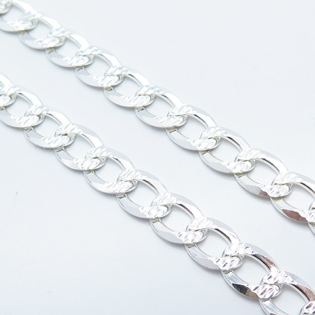 925 Sterling Silver Italy P.Lux Cuban Chain Necklace 20"