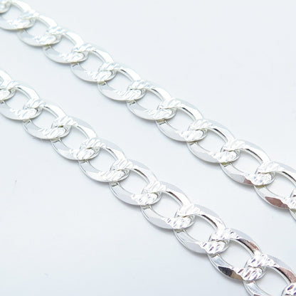 925 Sterling Silver Italy P.Lux Cuban Chain Necklace 20"