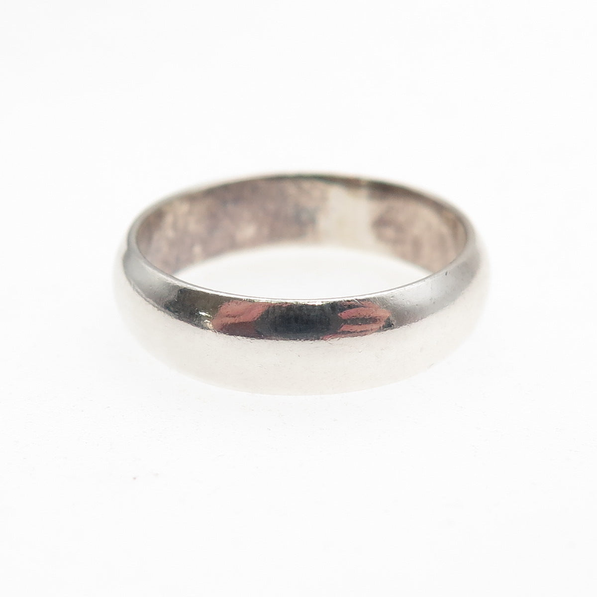 925 Sterling Silver Vintage Classic Wedding Band Ring Size 6.25