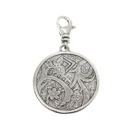 SILPADA Sterling Silver Vintage Dream It Reversible Disc Lobster Clasp Pendant