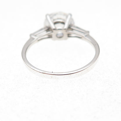 925 Sterling Silver Round-Cut C Z Engagement Ring Size 6.25