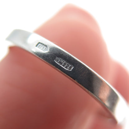 925 Sterling Silver Vintage European Round-Cut C Z Engagement Ring Size 6