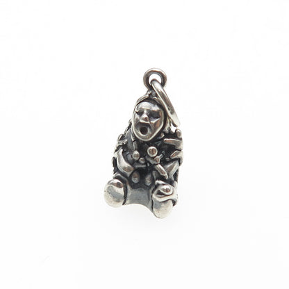 Old Pawn 925 Sterling Silver Vintage Kachina Doll Oxidized Mini Charm Pendant