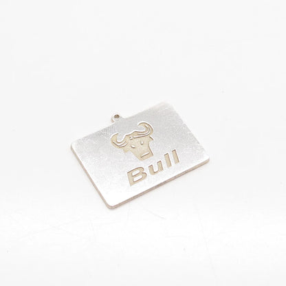 925 Sterling Silver Vintage Bull Pendant