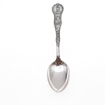 Mechanics 925 Sterling Silver Antique Art Deco Virginia State Coffee Spoon