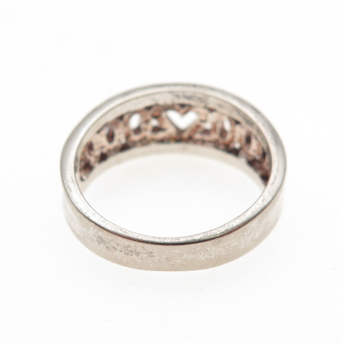 925 Sterling Silver Vintage 2000 Millennium Oxidized Ring Size 6