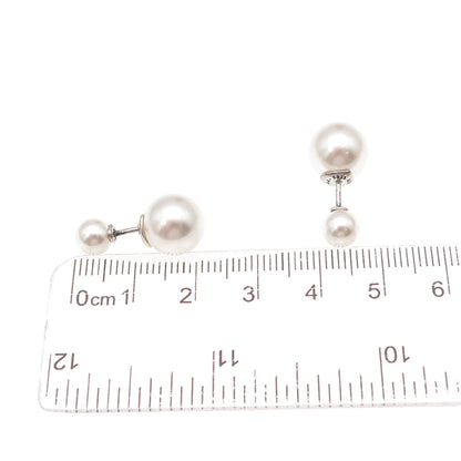 Pandora 925 Sterling Silver Faux Pearl Ball Stud Earrings