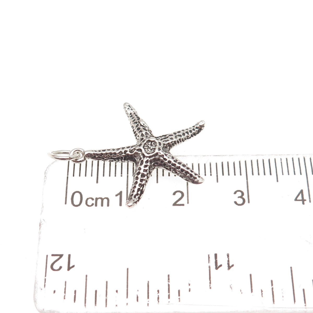 SUNWEST 925 Sterling Silver Vintage Starfish Oxidized Charm Pendant