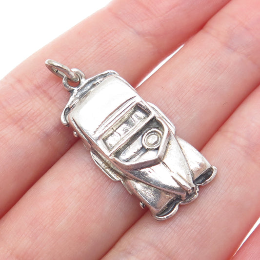 JEWELART 925 Sterling Silver Vintage Cabriolet Car Charm Pendant