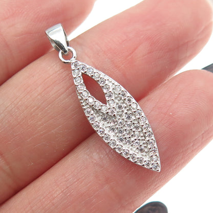 925 Sterling Silver Round-Cut C Z Sparkling Pendant