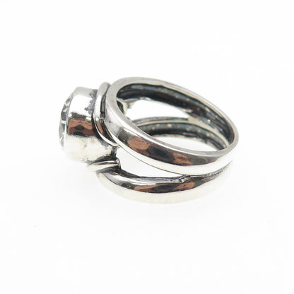 JAD Gioia Clavenzani & Ivano Ghinelli Sterling Silver Vintage C Z Ring Size 8