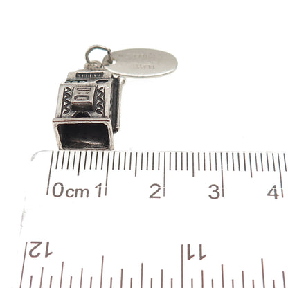 Maisels Indian Old Pawn 925 Sterling Vintage Slot Machine Casino 3D Mini Pendant