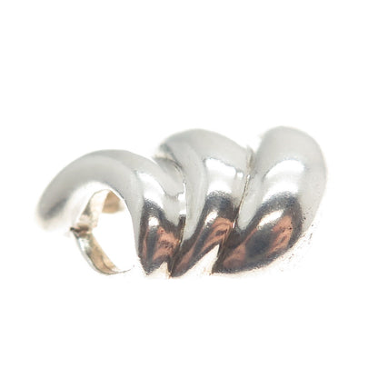 VICTORIA SOPRANO JEWELLERY 925 Sterling Silver Vintage Ribbed Slide Pendant