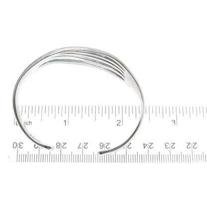 ALICIA DE LA PAZ 950 Silver Vintage Mexico Modernist Adjustable Cuff Bracelet 6"