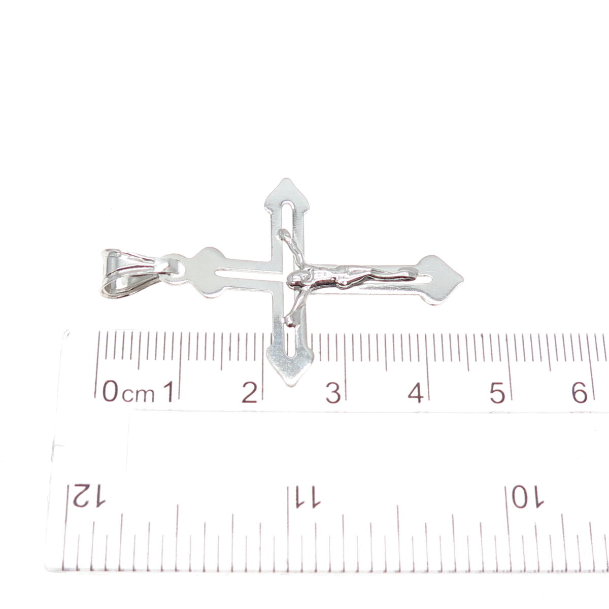 925 Sterling Silver Italy Crucifix Cross Religious Charm Pendant