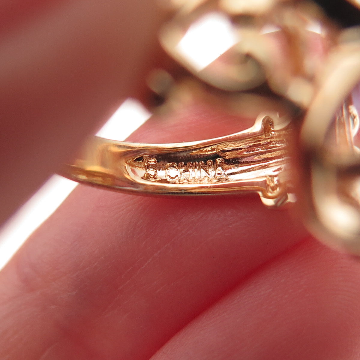 Ross Simons 925 Sterling Gold Plated Lab-Created Peacock Sapphire Ring Size 5