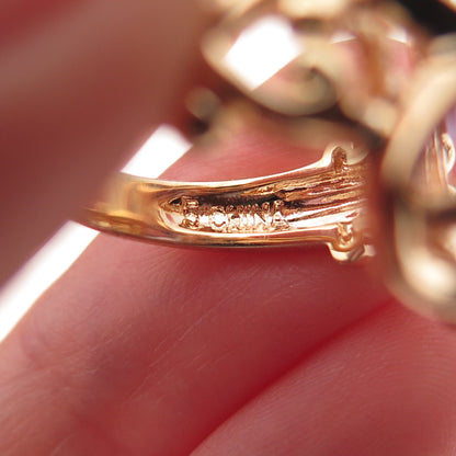 Ross Simons 925 Sterling Gold Plated Lab-Created Peacock Sapphire Ring Size 5