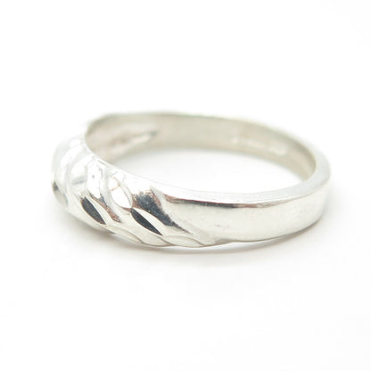 925 Sterling Silver Vintage Twisted Dome Ring Size 6.75