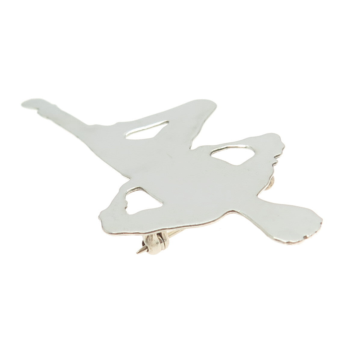 SANDY BAKER 925 Sterling Silver Vintage Modernist Sportsman Pin Brooch