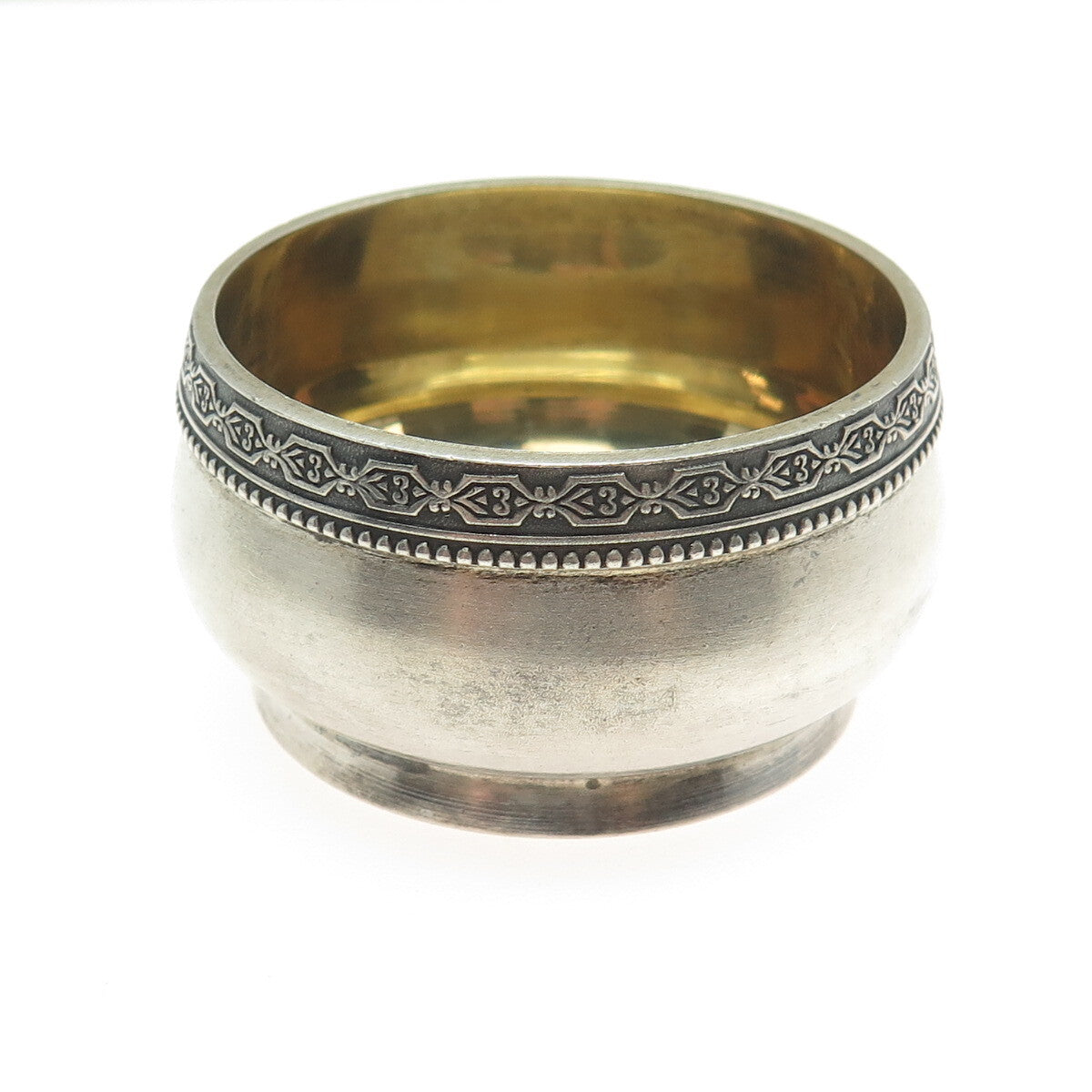 Tallinn Jewelry Factory 875 Silver Antique Estonian Oxidized Saltcellar