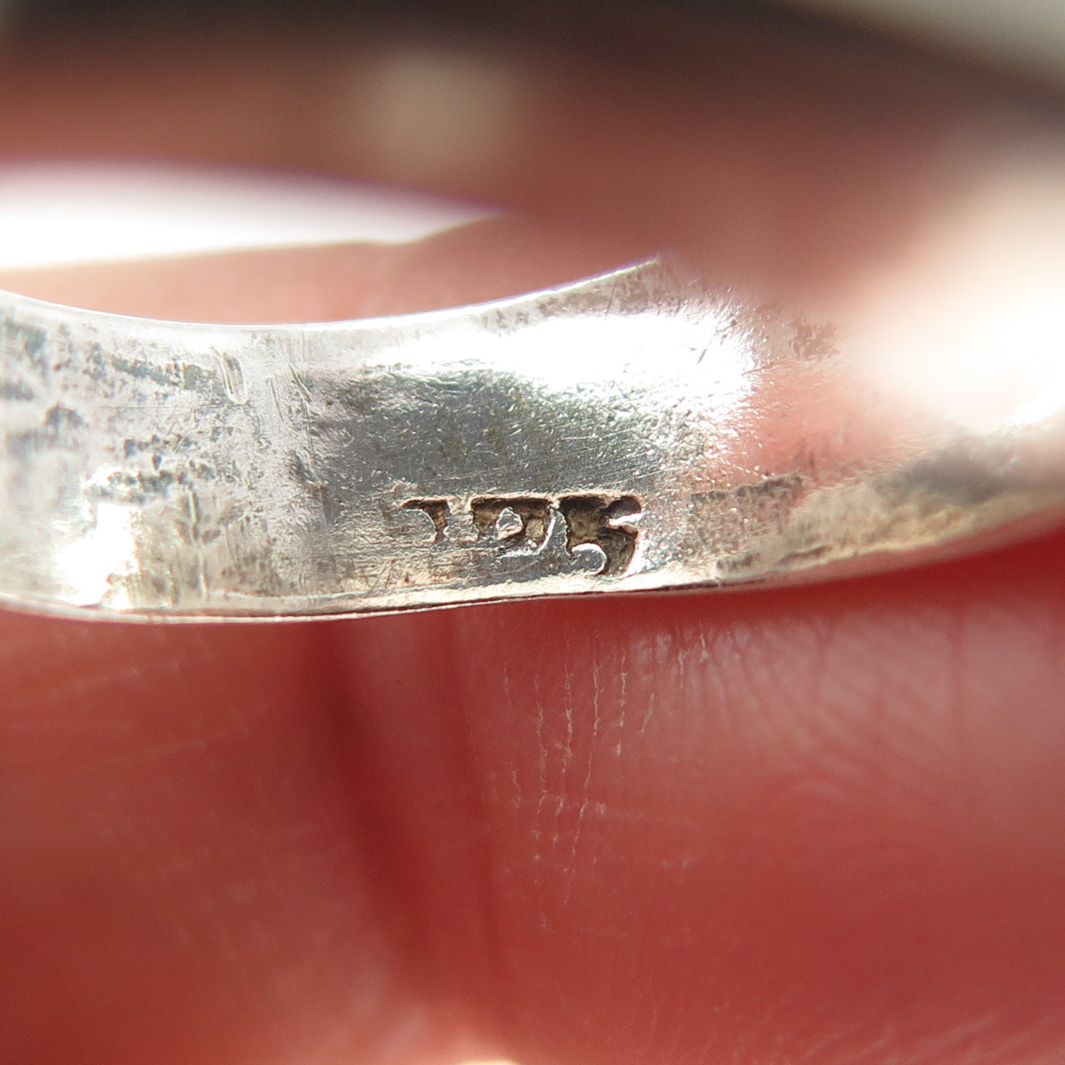 925 Sterling Silver Vintage Mexico Modernist Bypass Oxidized Ring Size 7.5