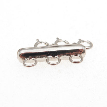 925 Sterling Silver Bracelet / Necklace Magnetic Bar Lock Clasp