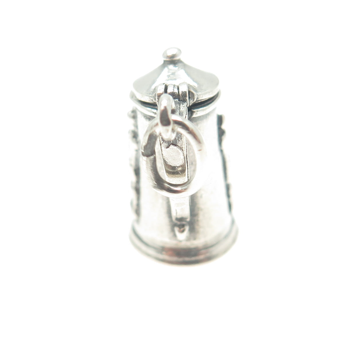 925 Sterling Silver Antique Art Deco Beer Stein Locket Pendant