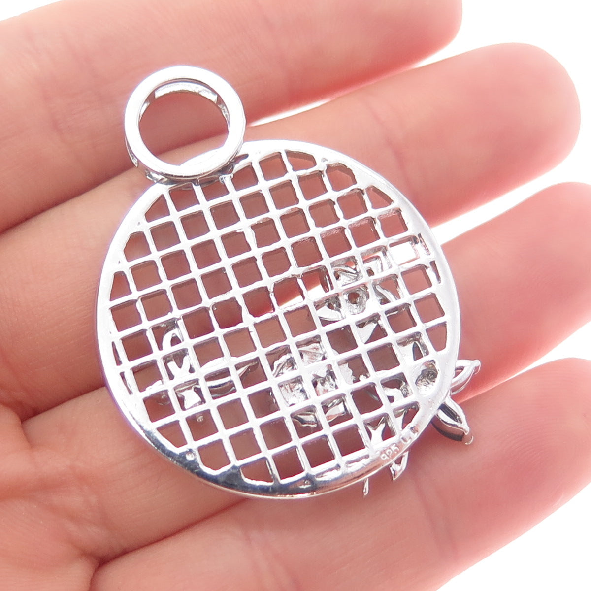 925 Sterling Real Blue Topaz Amethyst Citrine Butterfly & Flower Slide Pendant