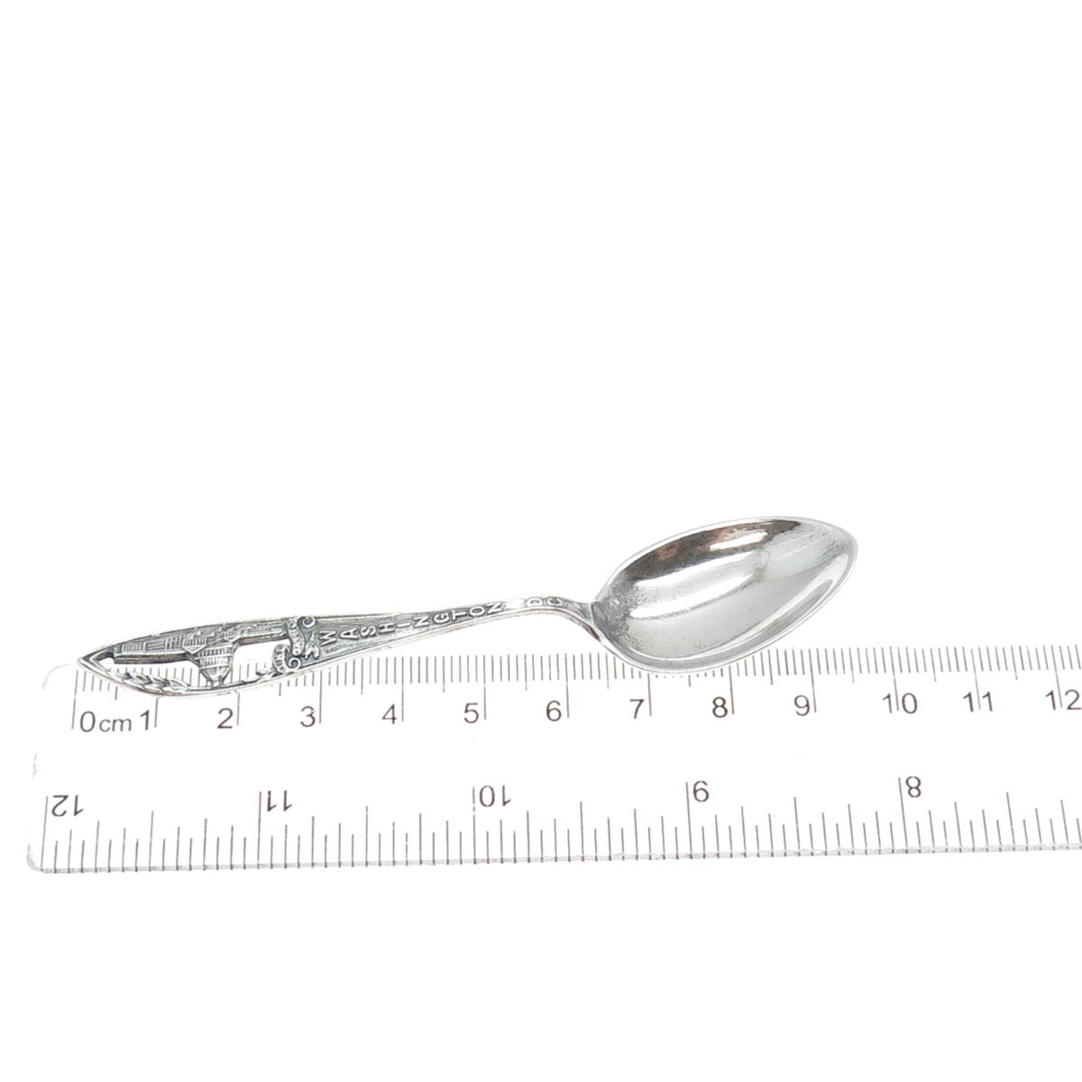 925 Sterling Silver Antique Art Deco Washington DC States & Cities Coffee Spoon
