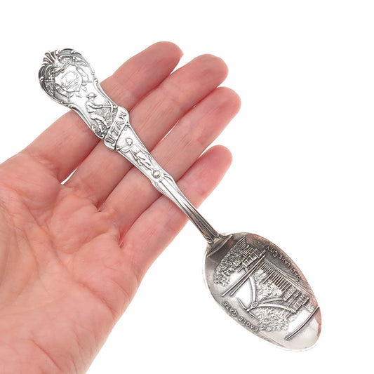 Mechanics 925 Sterling Silver Antique Art Deco Eagle Gate Utah Coffee Spoon