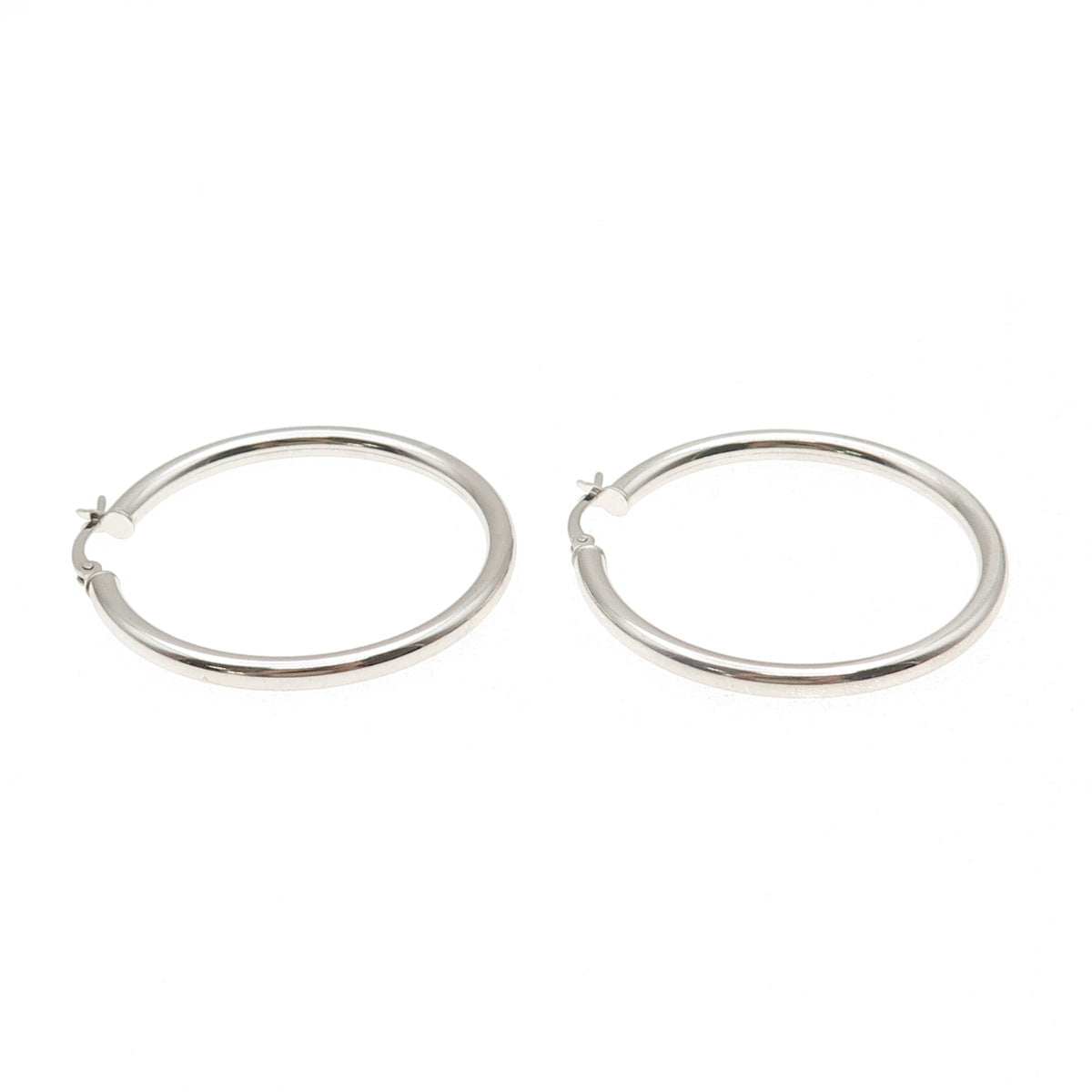 925 Sterling Silver Tube Hoop Earrings