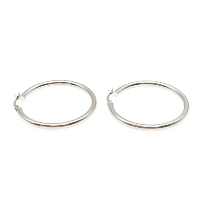 925 Sterling Silver Tube Hoop Earrings