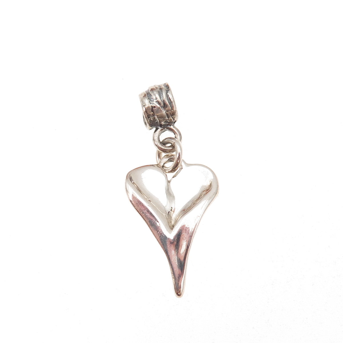 Hagit Gorali 925 Sterling Silver Vintage Israel Modernist Heart Charm Pendant