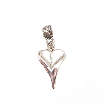 Hagit Gorali 925 Sterling Silver Vintage Israel Modernist Heart Charm Pendant