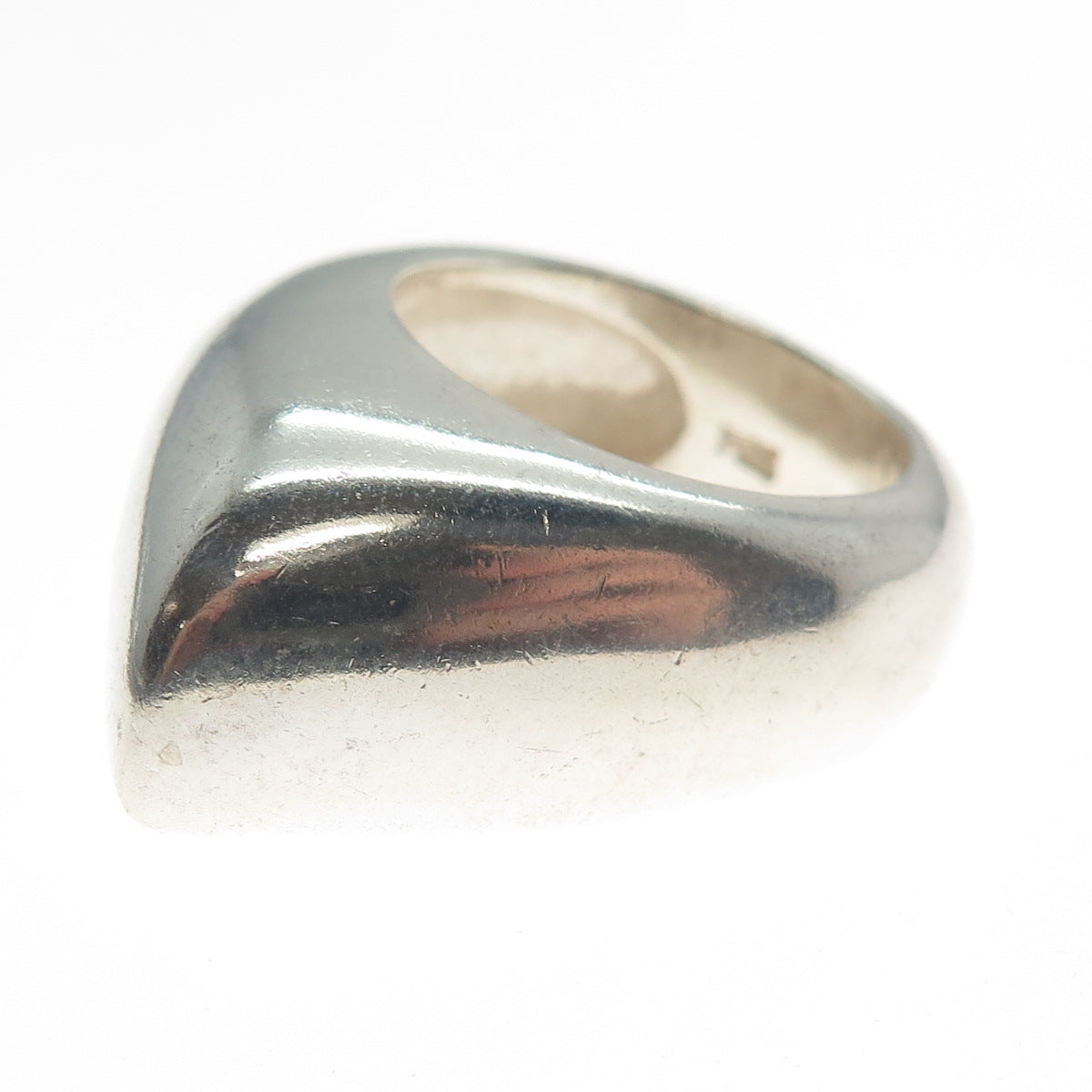 925 Sterling Silver Vintage Smooth Domed Ring Size 7.25