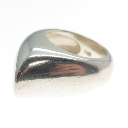 925 Sterling Silver Vintage Smooth Domed Ring Size 7.25
