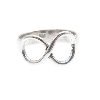 925 Sterling Silver Vintage Infinity Ring Size 7.75