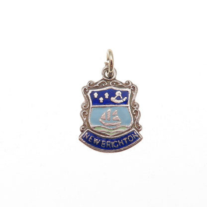 925 Sterling Silver Vintage Enamel New Brighton Charm Pendant