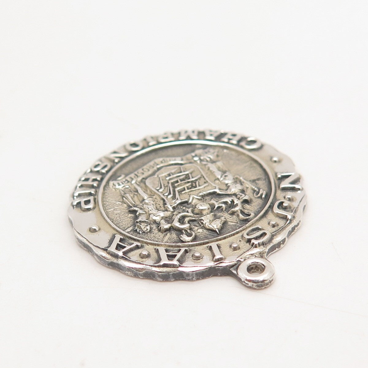 925 Sterling Silver Vintage NJSIAA Championship Tennis Singles Runner-Up Pendant