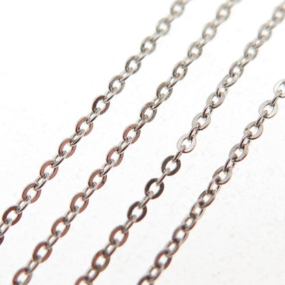 925 Sterling Silver Cable Chain Necklace 18"