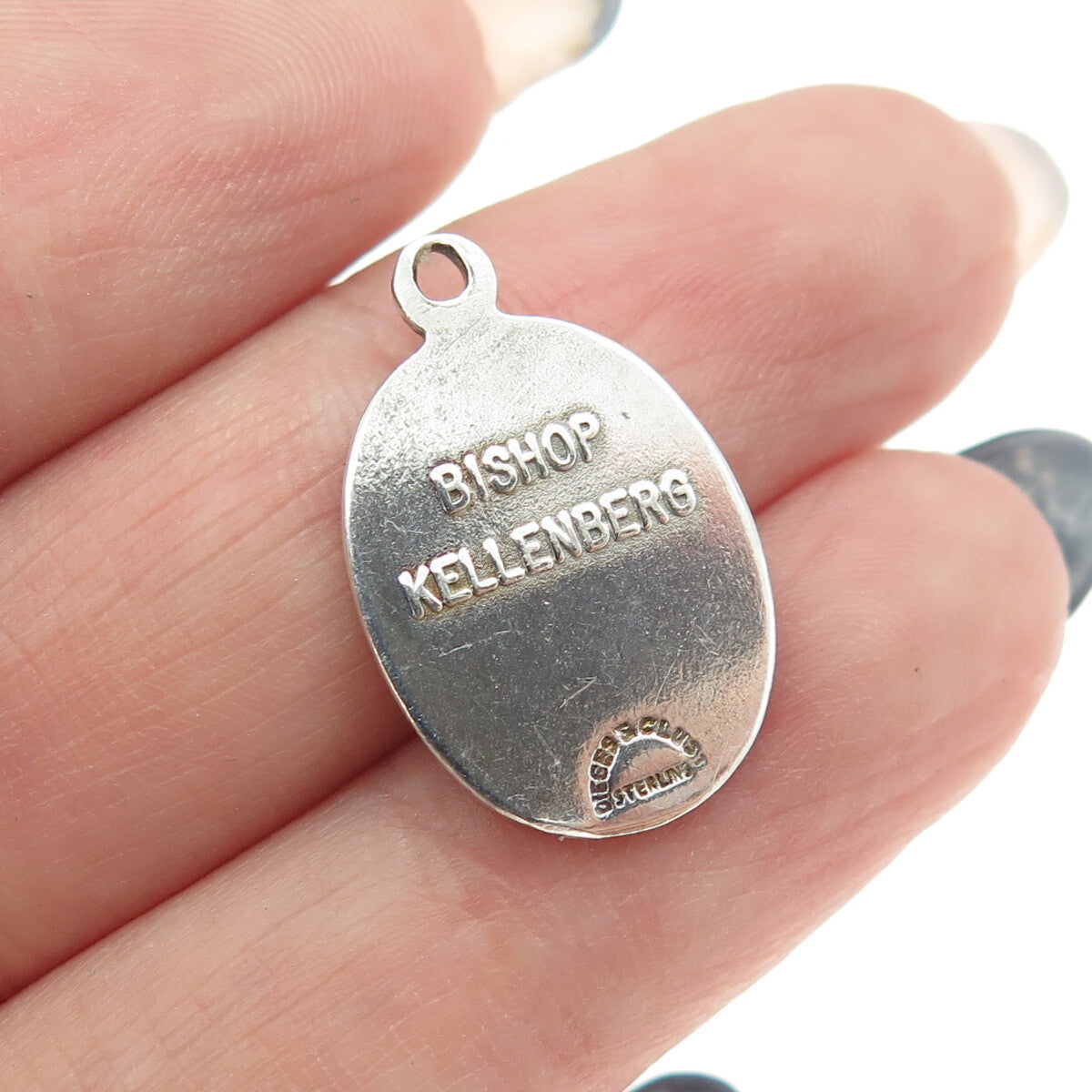 DIEGES & CLUST 925 Sterling Silver Antique Art Deco Bishop Kellenberg Pendant