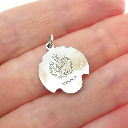 925 Sterling Silver Vintage American Business Women's Association Mini Pendant
