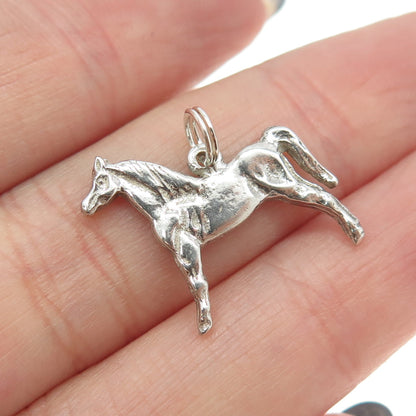 925 Sterling Silver Vintage Horse Pendant